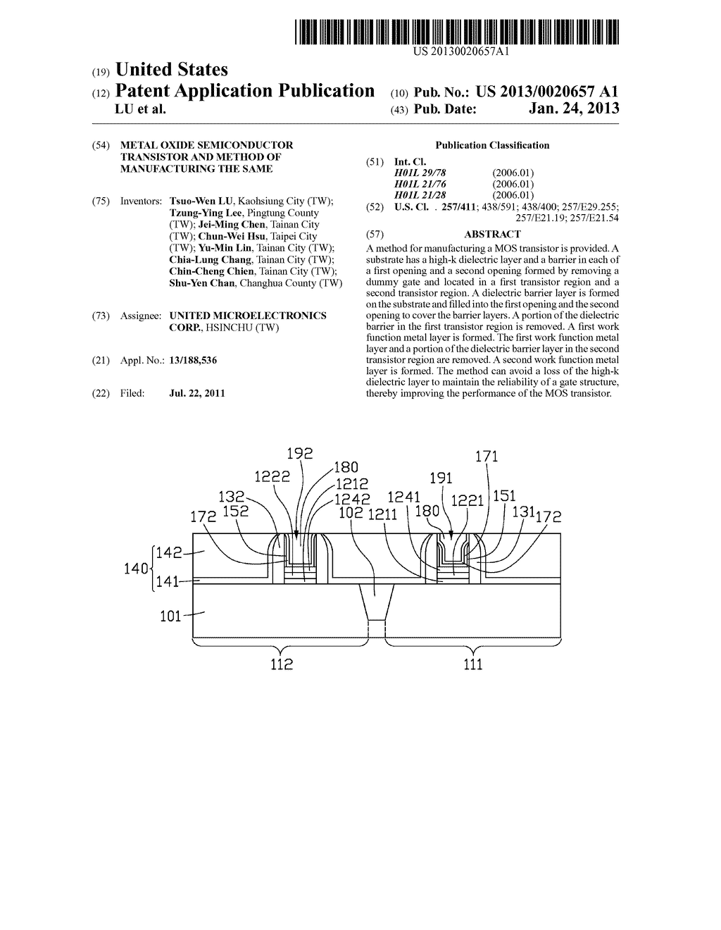 METAL OXIDE SEMICONDUCTOR TRANSISTOR AND METHOD OF MANUFACTURING THE SAME - diagram, schematic, and image 01