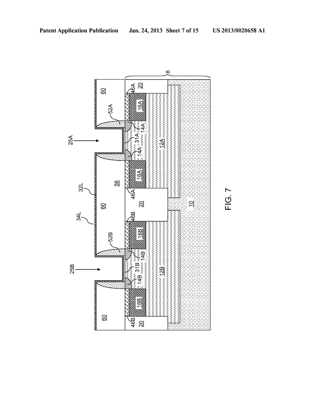 REPLACEMENT GATE ELECTRODE WITH PLANAR WORK FUNCTION MATERIAL LAYERS - diagram, schematic, and image 08