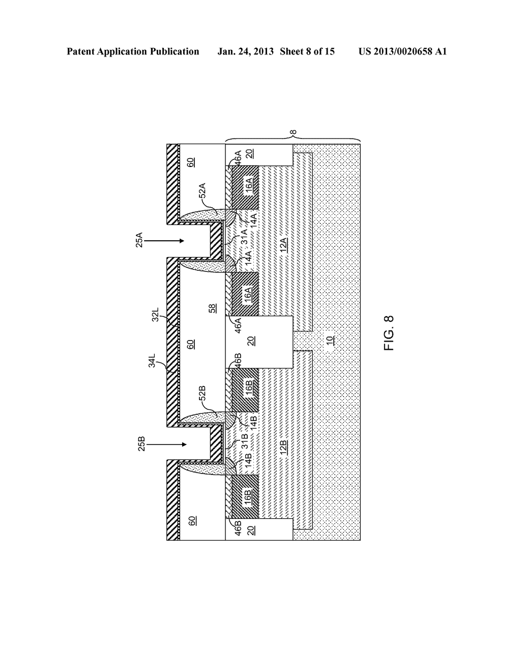 REPLACEMENT GATE ELECTRODE WITH PLANAR WORK FUNCTION MATERIAL LAYERS - diagram, schematic, and image 09