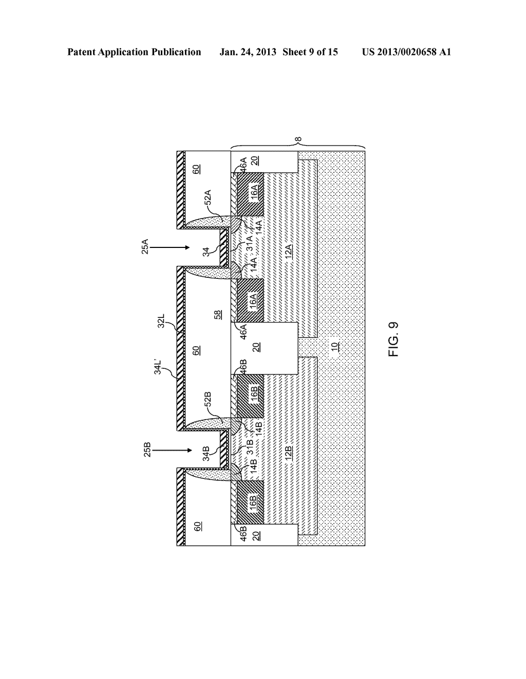 REPLACEMENT GATE ELECTRODE WITH PLANAR WORK FUNCTION MATERIAL LAYERS - diagram, schematic, and image 10