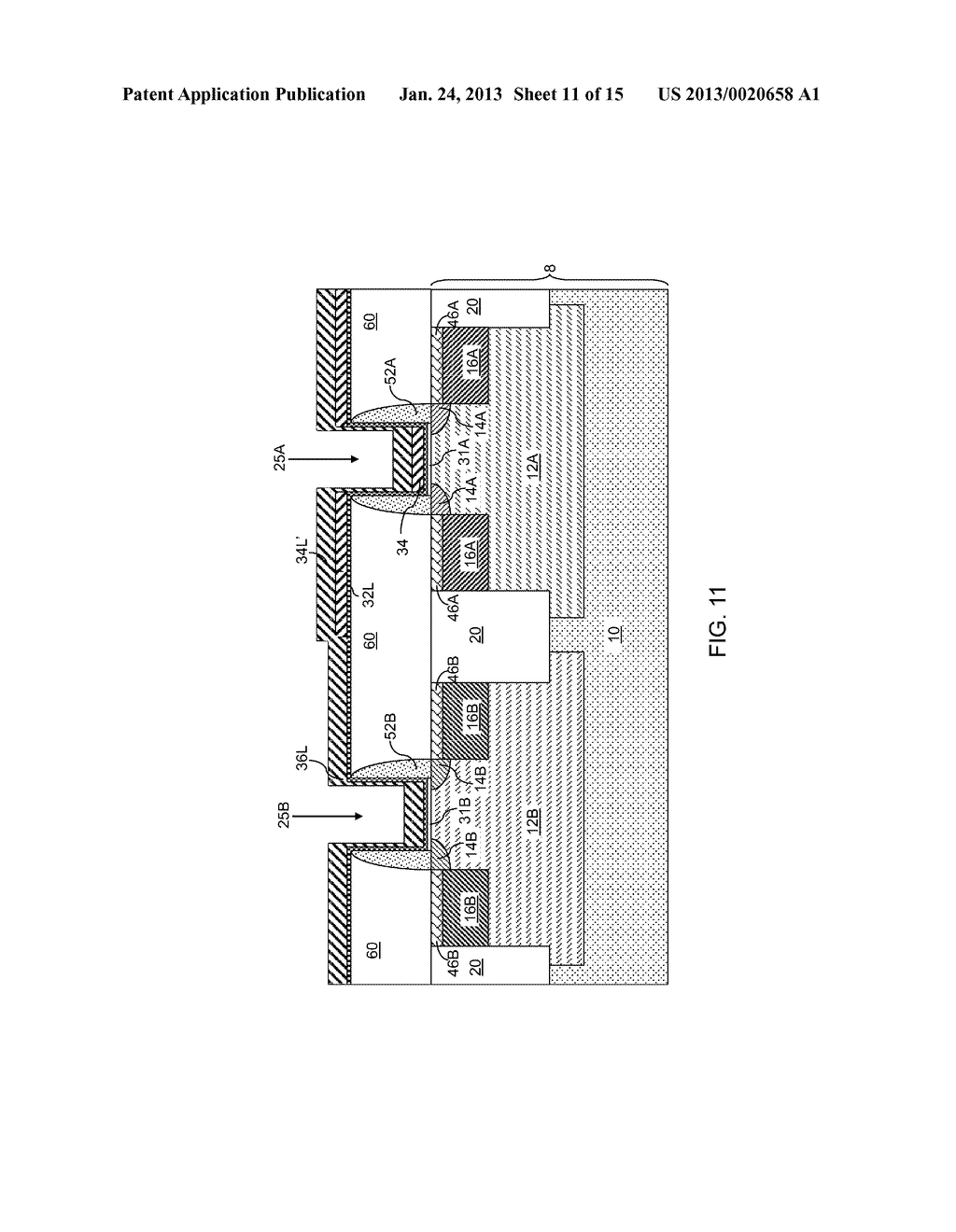 REPLACEMENT GATE ELECTRODE WITH PLANAR WORK FUNCTION MATERIAL LAYERS - diagram, schematic, and image 12