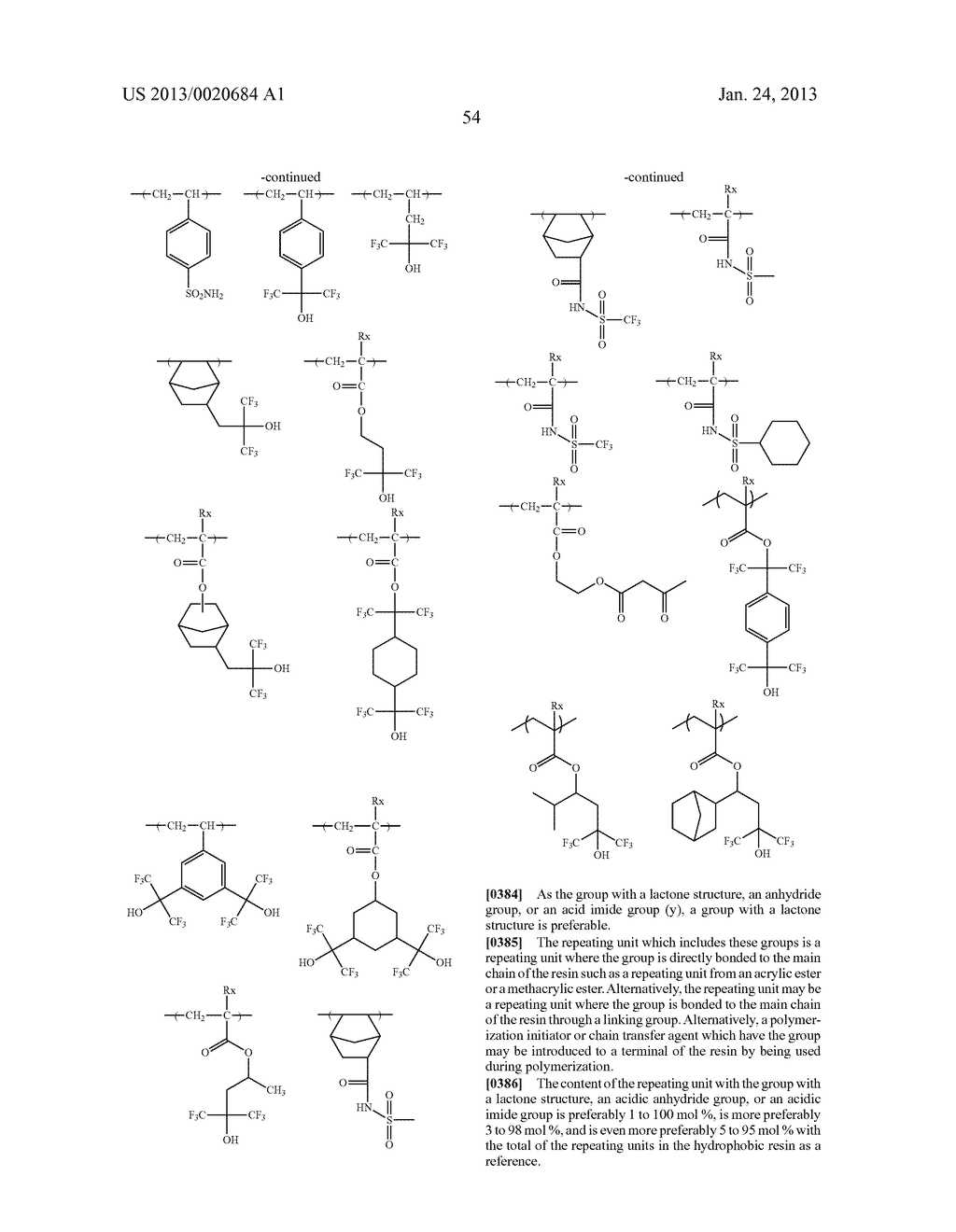 ACTINIC RAY-SENSITIVE OR RADIATION-SENSITIVE RESIN COMPOSITION, AND     ACTINIC RAY-SENSITIVE OR RADIATION-SENSITIVE FILM AND PATTERN FORMING     METHOD USING THE SAME - diagram, schematic, and image 55