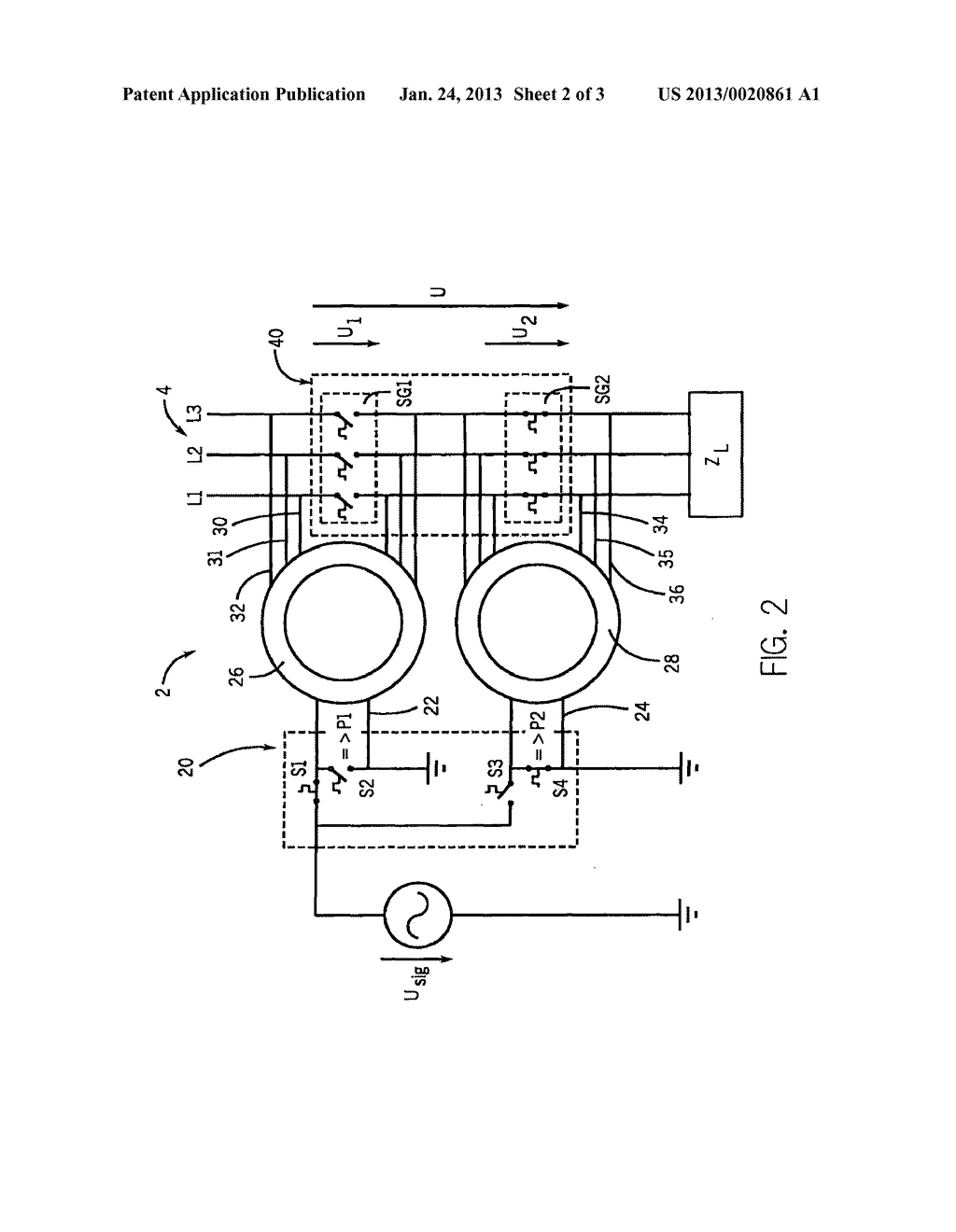 Method And A Device For Impressing A Measuring-signal Voltage On A Power     Supply Network - diagram, schematic, and image 03