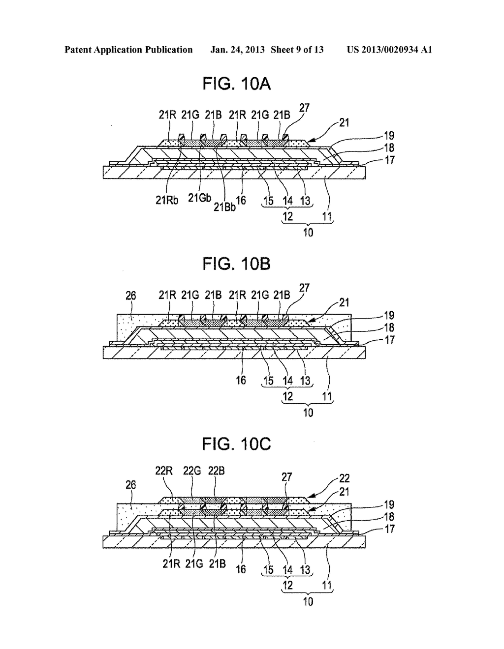 ORGANIC EL DEVICE, METHOD OF MANUFACTURING ORGANIC EL DEVICE, AND     ELECTRONIC APPARATUS - diagram, schematic, and image 10