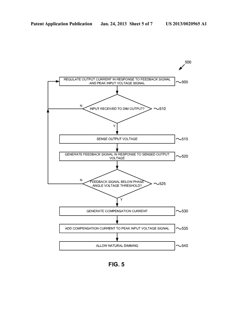 POWER CONVERTER WITH COMPENSATION CIRCUIT FOR ADJUSTING OUTPUT CURRENT     PROVIDED TO A CONSTANT LOAD - diagram, schematic, and image 06