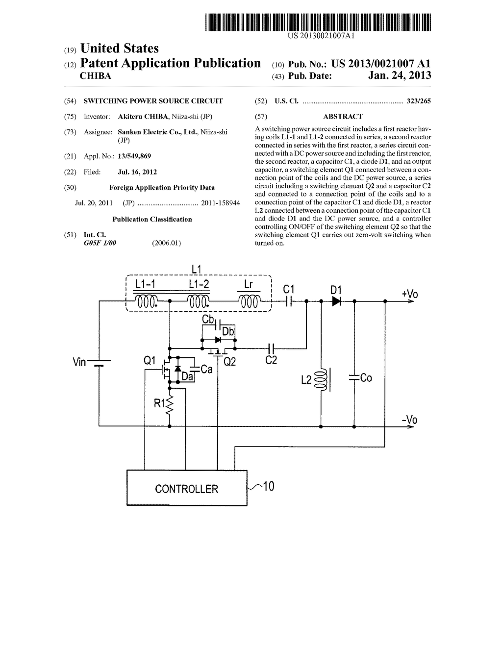 SWITCHING POWER SOURCE CIRCUIT - diagram, schematic, and image 01