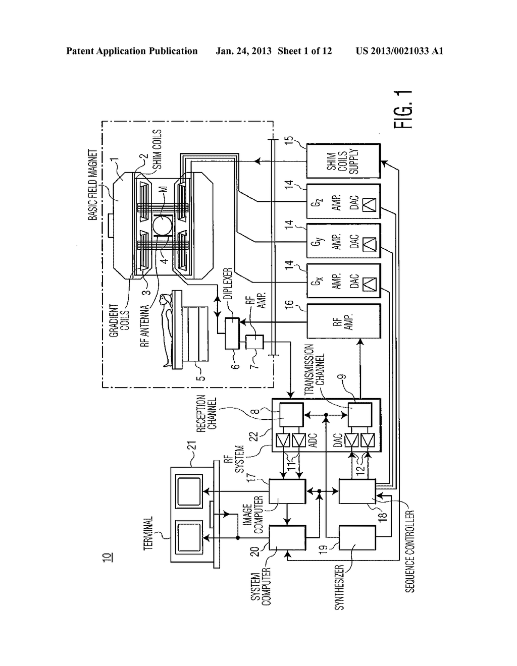 System for Adapting an RF Transmission Magnetic Field for Image     Acquisition - diagram, schematic, and image 02