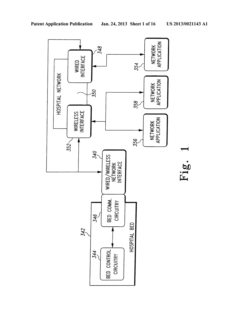 Hospital Bed Having User Input To Enable And Suspend Remote Monitoring Of     Alert Conditions - diagram, schematic, and image 02