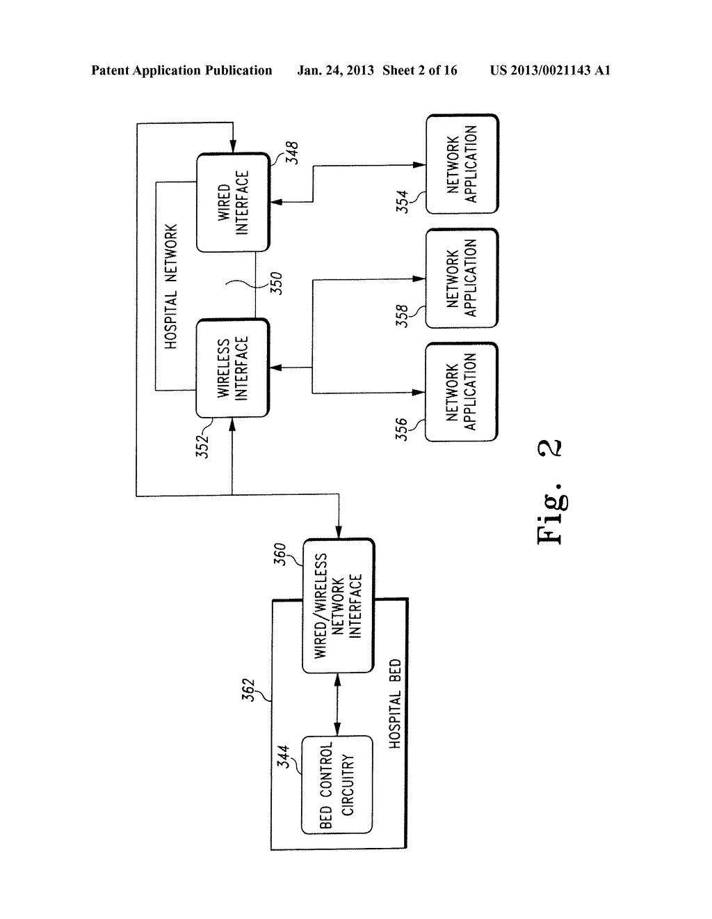 Hospital Bed Having User Input To Enable And Suspend Remote Monitoring Of     Alert Conditions - diagram, schematic, and image 03