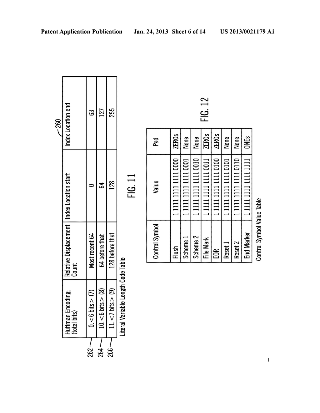 USING VARIABLE LENGTH CODE TABLES TO COMPRESS AN INPUT DATA STREAM TO A     COMPRESSED OUTPUT DATA STREAM - diagram, schematic, and image 07