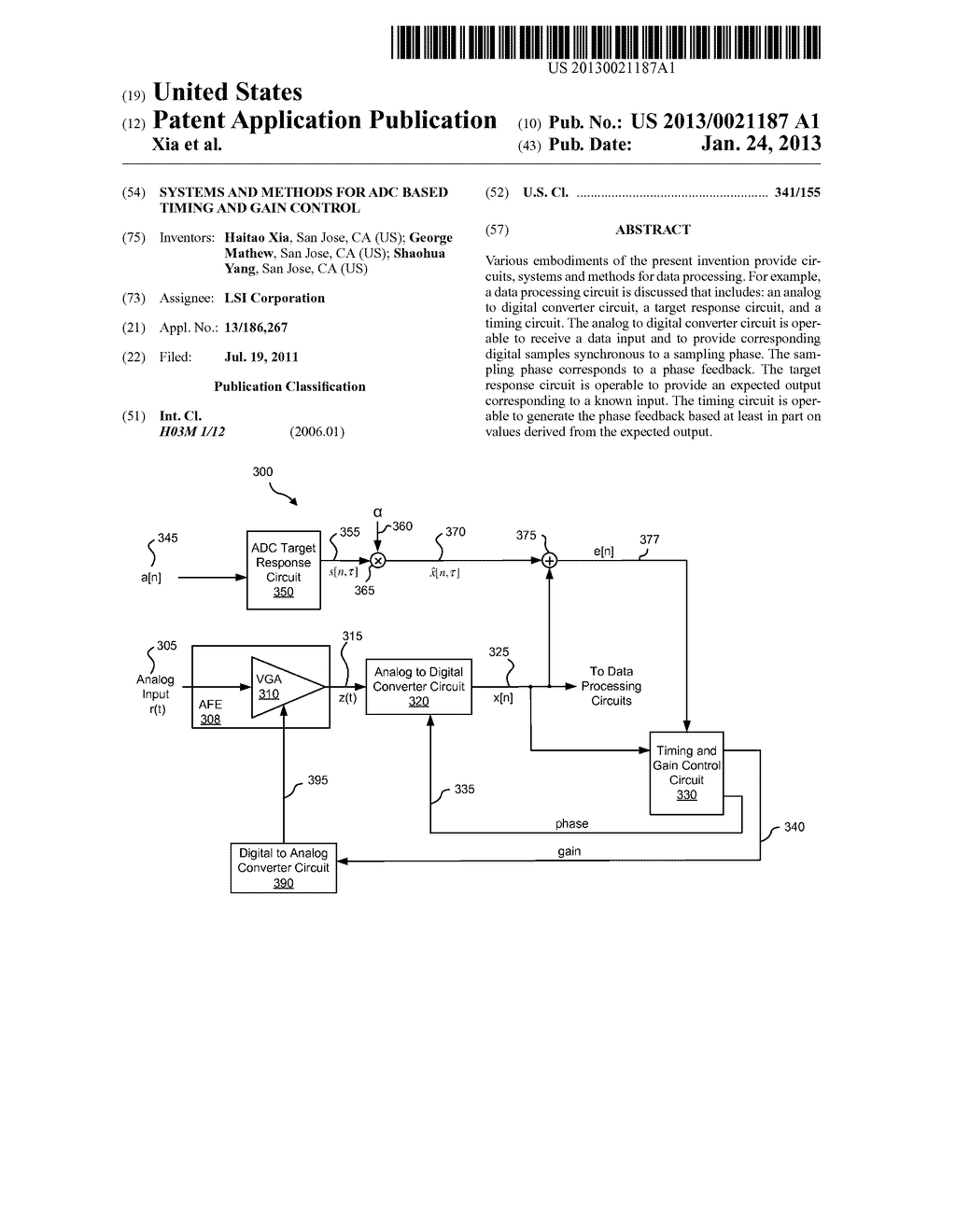 Systems and Methods for ADC Based Timing and Gain Control - diagram, schematic, and image 01