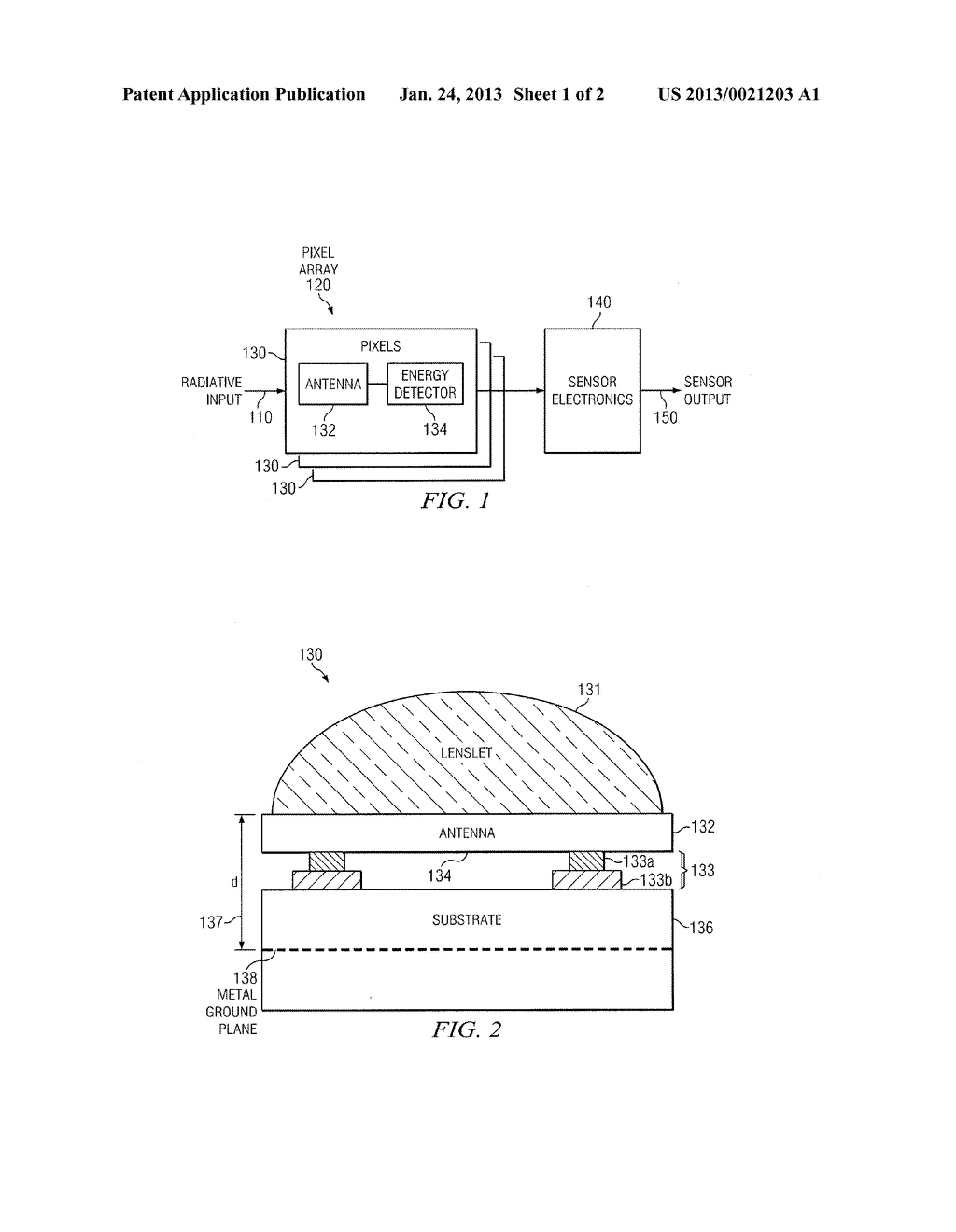 Antenna-Coupled Imager Having Pixels with Integrated Lenslets - diagram, schematic, and image 02