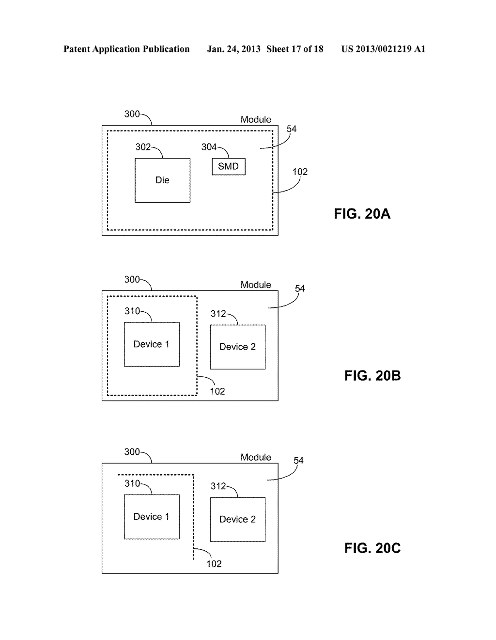 RADIO-FREQUENCY MODULES HAVING TUNED SHIELDING-WIREBONDS - diagram, schematic, and image 18