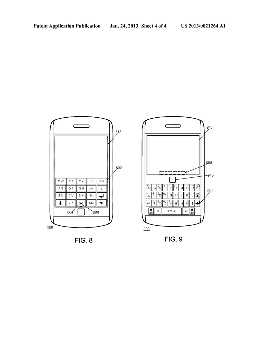 ELECTRONIC DEVICE INCLUDING A TOUCH-SENSITIVE DISPLAY AND NAVIGATION     DEVICE AND METHOD OF CONTROLLING SAME - diagram, schematic, and image 05