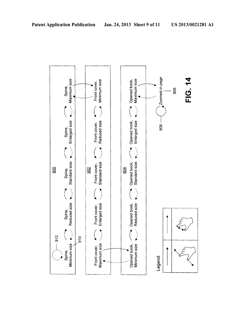 INTERACTIVE INPUT SYSTEM DISPLAYING AN E-BOOK GRAPHIC OBJECT AND METHOD OF     MANIPULATING A E-BOOK GRAPHIC OBJECT - diagram, schematic, and image 10