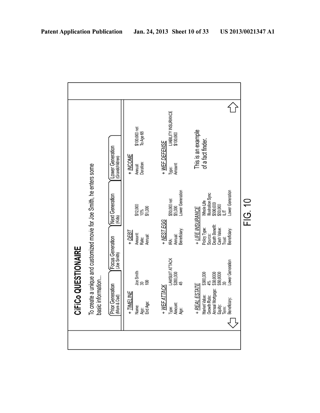 SYSTEMS AND METHODS FOR FINANCIAL PLANNING USING ANIMATION - diagram, schematic, and image 11