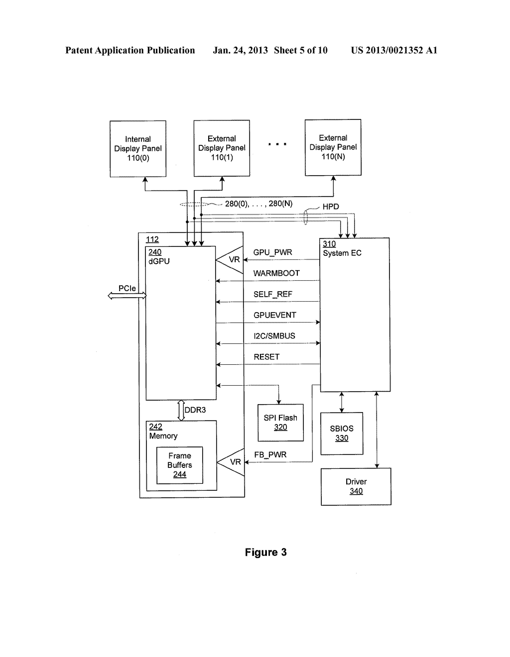 METHOD AND APPARATUS FOR PERFORMING BURST REFRESH OF A SELF-REFRESHING     DISPLAY DEVICE - diagram, schematic, and image 06