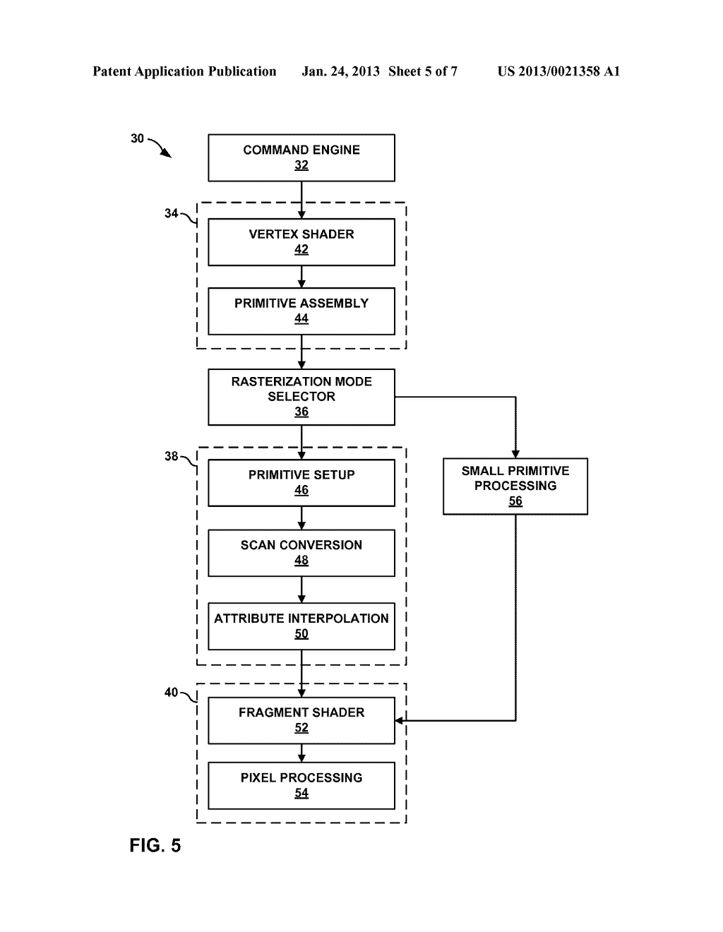 AREA-BASED RASTERIZATION TECHNIQUES FOR A GRAPHICS PROCESSING SYSTEM - diagram, schematic, and image 06