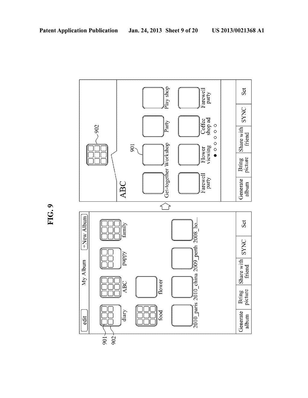 SYSTEM AND METHOD FOR MANAGING AND SHARING IMAGES ON PER ALBUM BASIS - diagram, schematic, and image 10