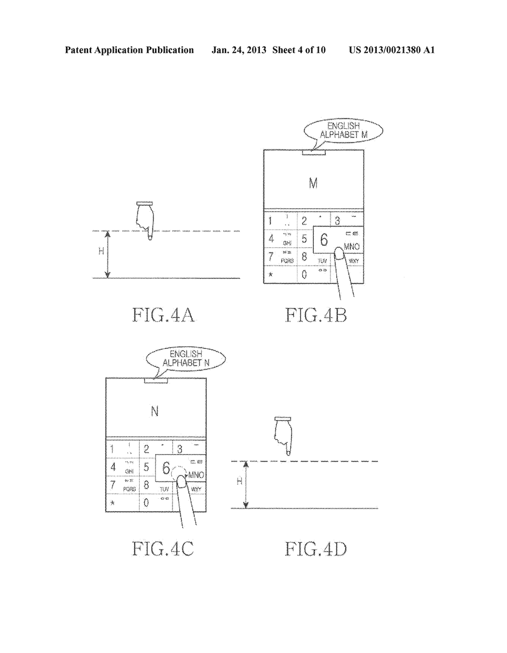 ELECTRONIC DEVICE AND METHOD FOR SENSING INPUT GESTURE AND INPUTTING     SELECTED SYMBOL - diagram, schematic, and image 05