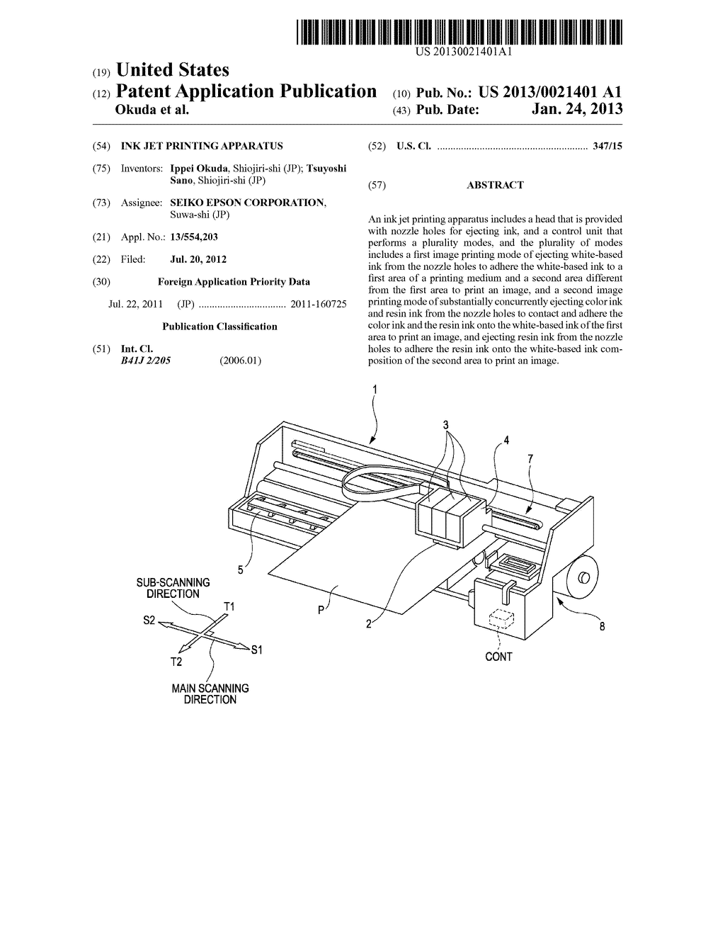 INK JET PRINTING APPARATUS - diagram, schematic, and image 01