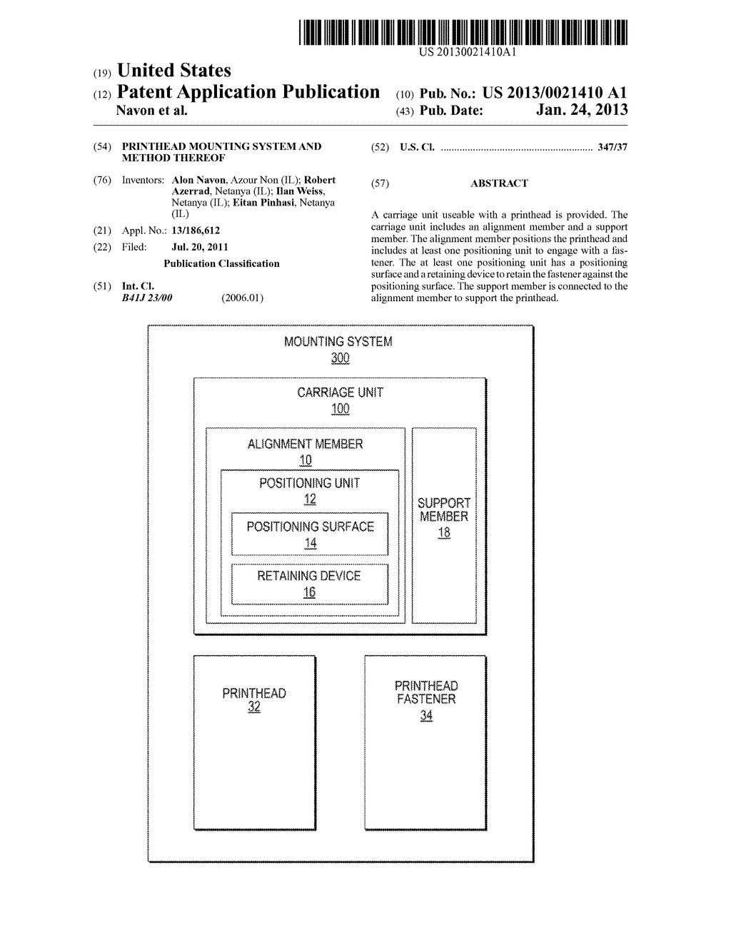 PRINTHEAD MOUNTING SYSTEM AND METHOD THEREOF - diagram, schematic, and image 01