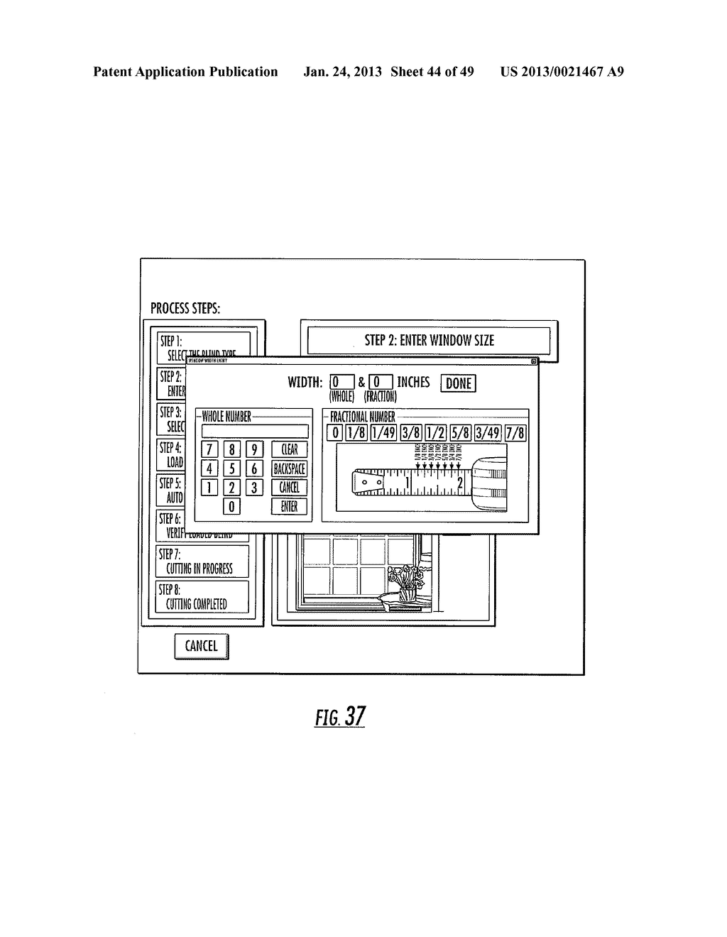 WINDOW COVERING SIZING METHOD AND APPARATUS - diagram, schematic, and image 45