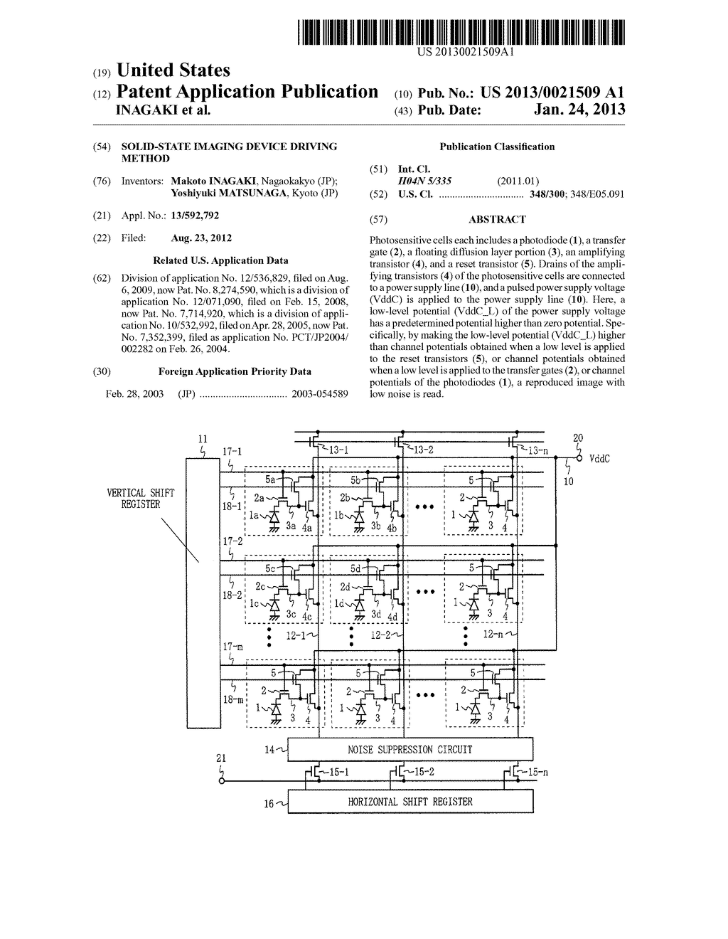 SOLID-STATE IMAGING DEVICE DRIVING METHOD - diagram, schematic, and image 01