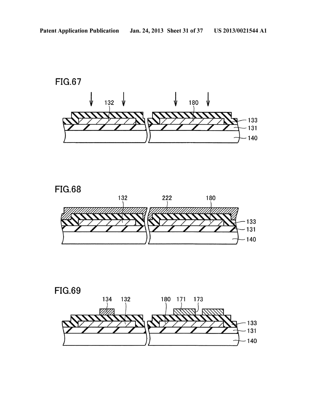 DISPLAY DEVICE, PRESSURE DETECTING DEVICE AND METHOD FOR MANUFACTURING     DISPLAY DEVICE - diagram, schematic, and image 32