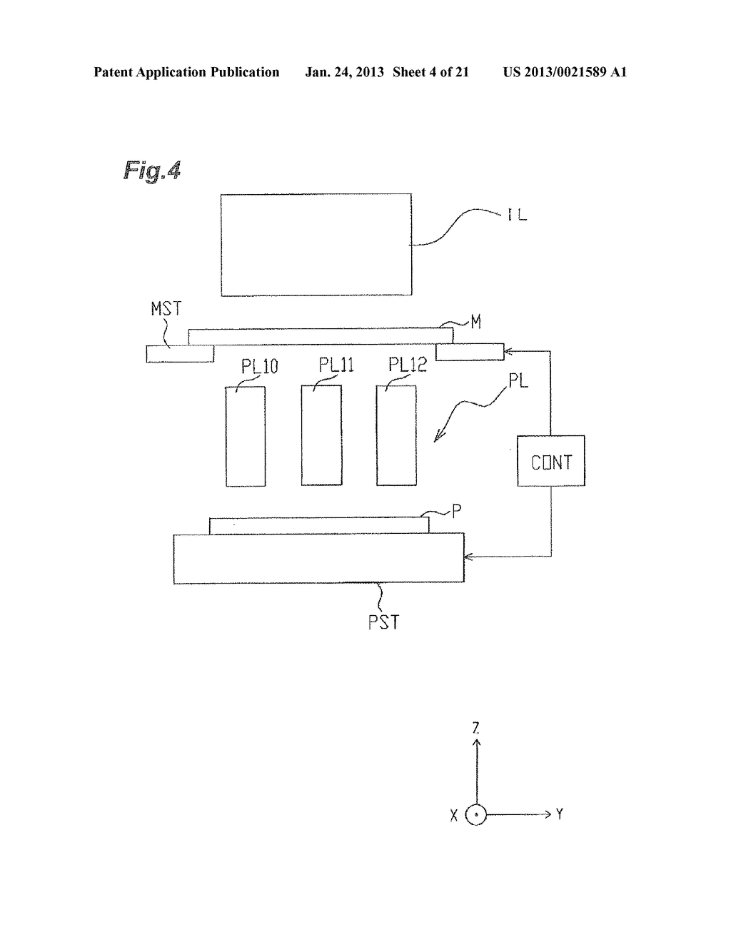 Projection Optical System, Exposure Apparatus, Exposure Method, Display     Manufacturing Method, Mask, and Mask Manufacturing Method - diagram, schematic, and image 05