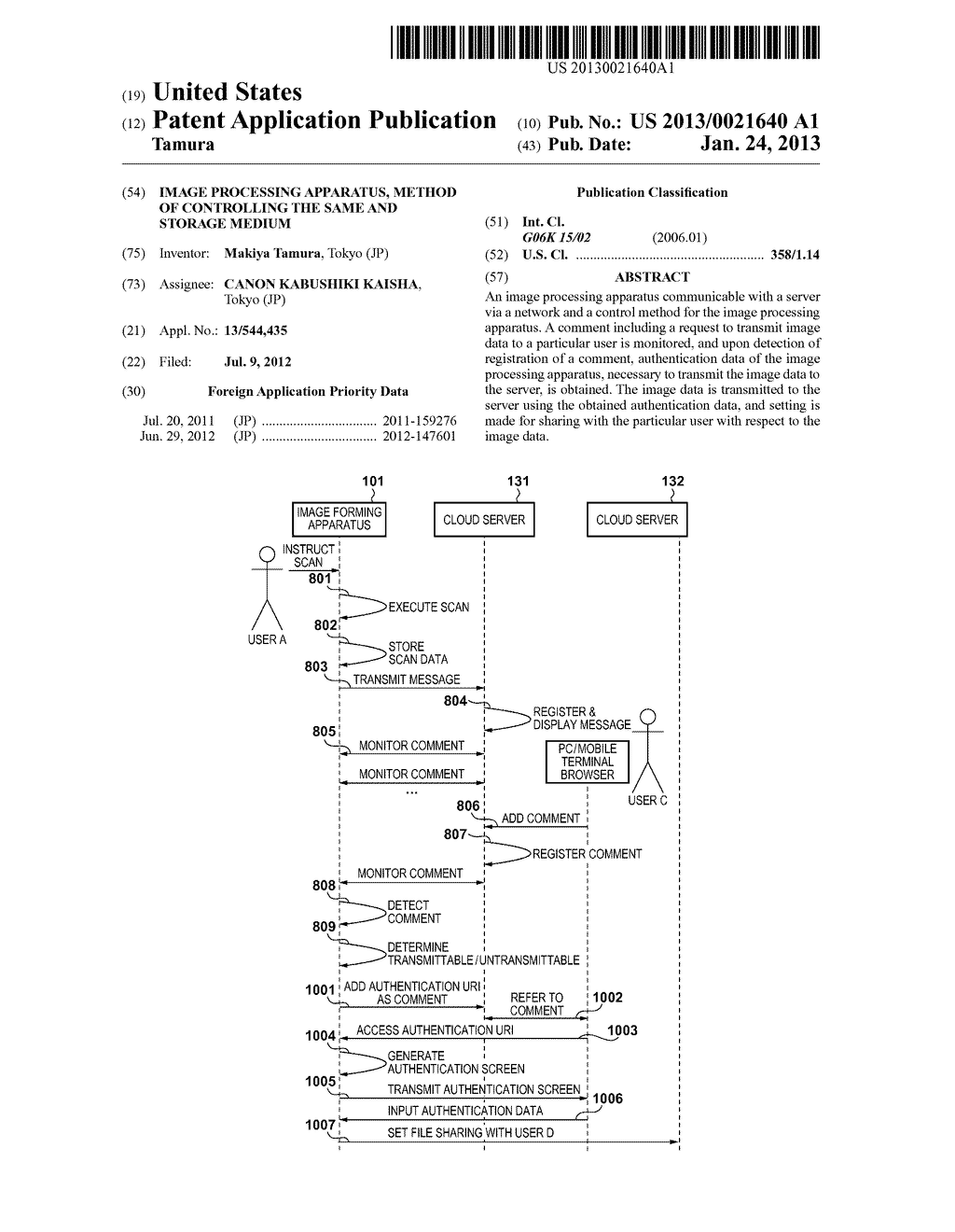 IMAGE PROCESSING APPARATUS, METHOD OF CONTROLLING THE SAME AND STORAGE     MEDIUM - diagram, schematic, and image 01