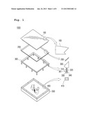 Wide display with lens diagram and image