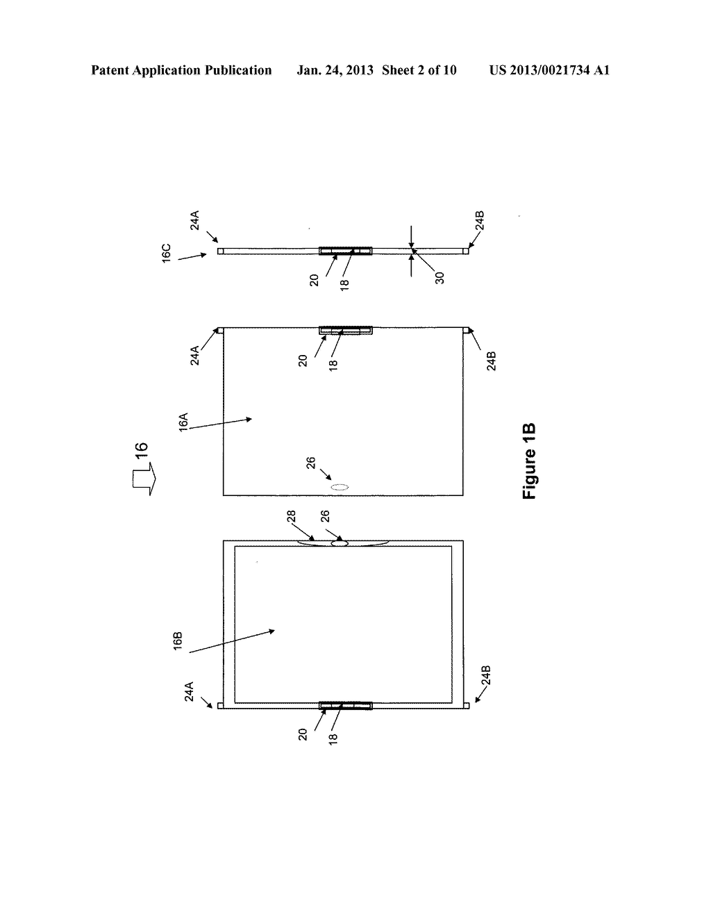 Apparatus and method for additional screen in a portable computing and     communication device - diagram, schematic, and image 03