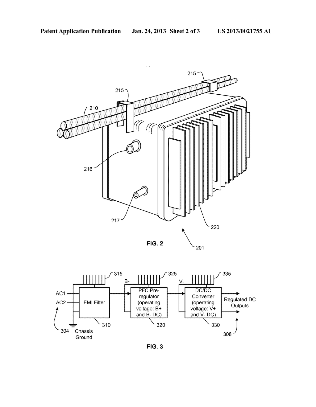 SYSTEMS AND METHODS FOR HEAT EXTRACTION IN A POWER SUPPLY - diagram, schematic, and image 03