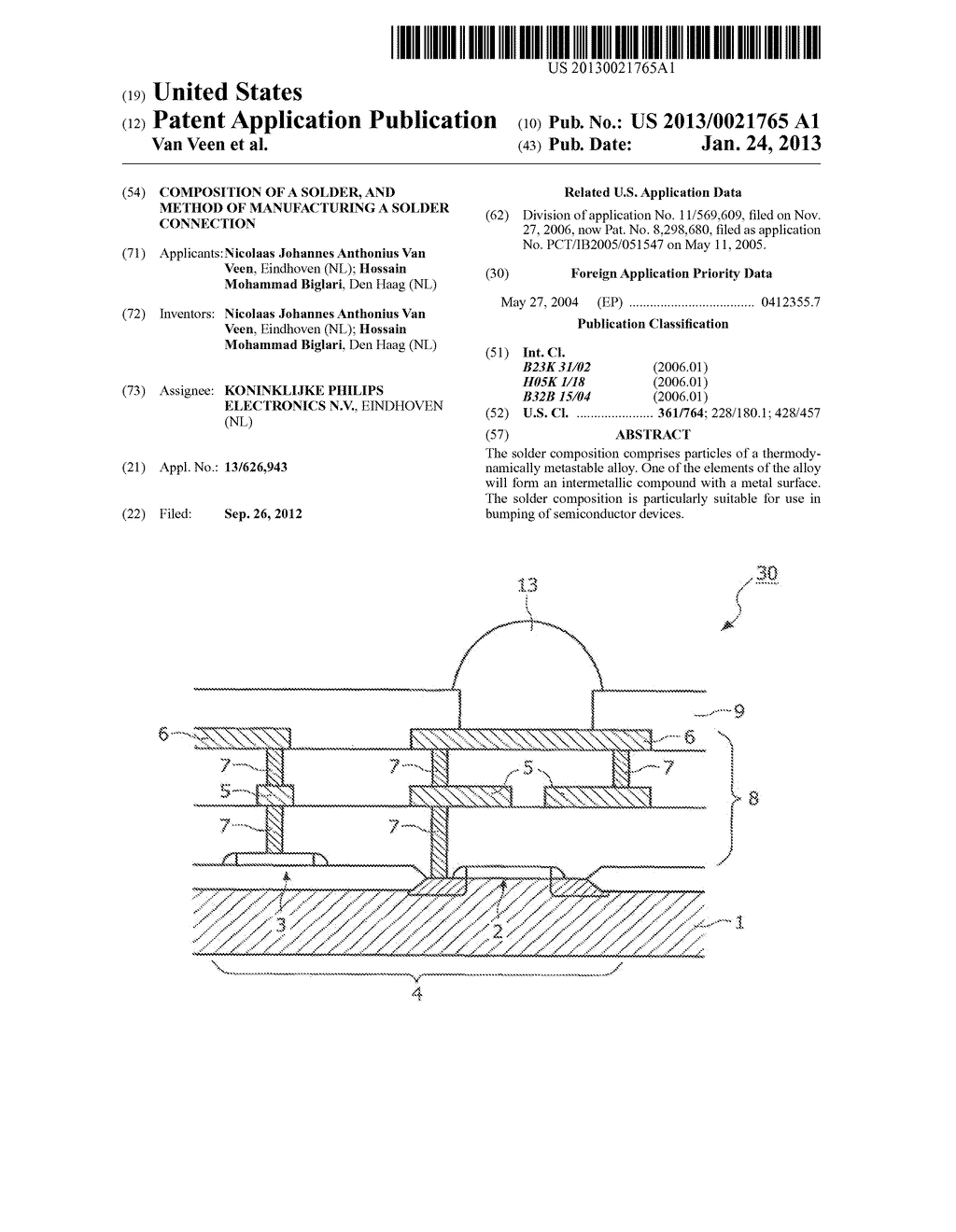 COMPOSITION OF A SOLDER, AND METHOD OF MANUFACTURING A SOLDER CONNECTION - diagram, schematic, and image 01