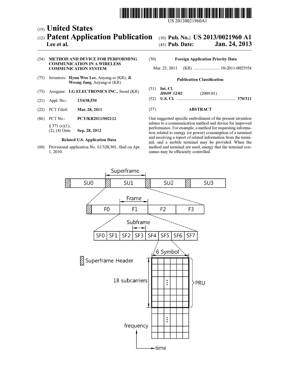 METHOD AND DEVICE FOR PERFORMING COMMUNICATION IN A WIRELESS COMMUNICATION     SYSTEM - diagram, schematic, and image 01