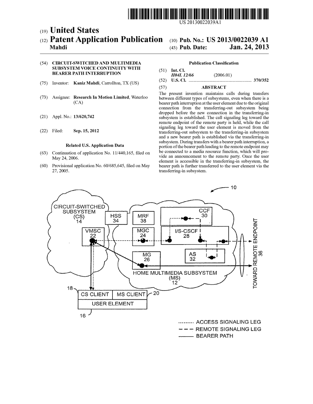 Circuit-Switched and Multimedia Subsystem Voice Continuity with Bearer     Path Interruption - diagram, schematic, and image 01