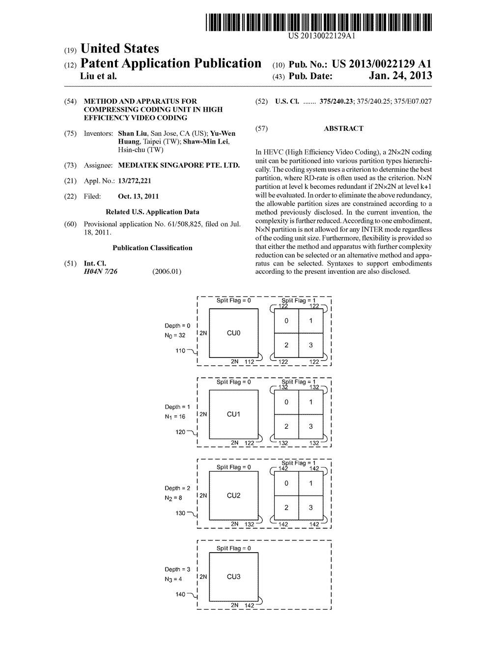 Method and Apparatus for Compressing Coding Unit in High Efficiency Video     Coding - diagram, schematic, and image 01