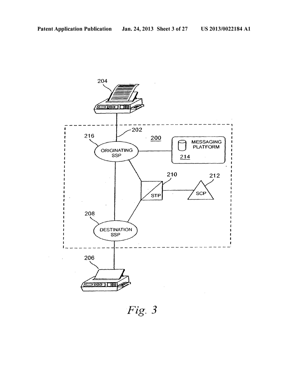 Methods and Telecommunications System for Transmitting a Facsimile Message - diagram, schematic, and image 04