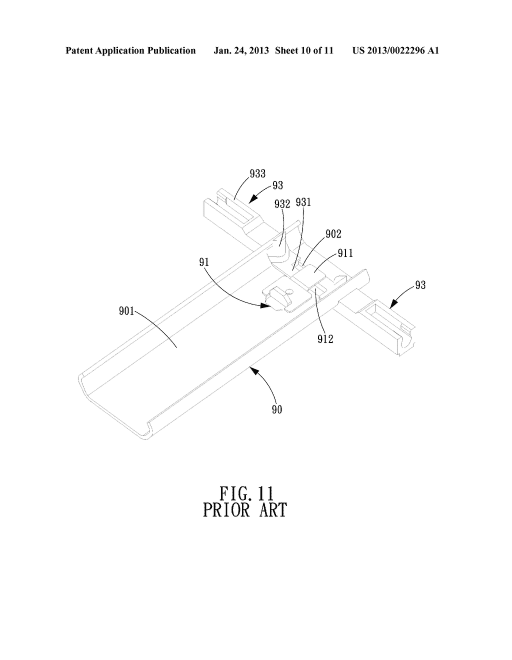 INTERLOCKING DEVICE FOR A DRAWER SLIDE - diagram, schematic, and image 11