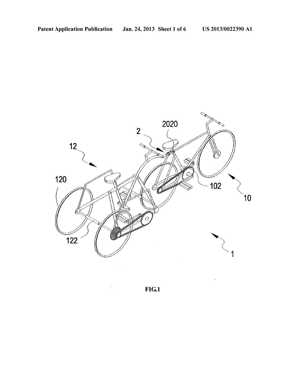 Adapter device of tandem bicycle - diagram, schematic, and image 02