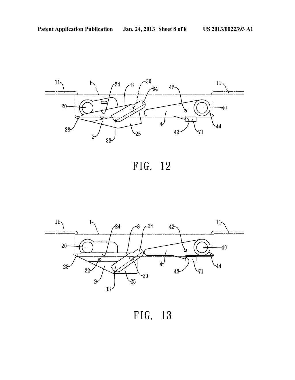 Hinge Device with Lever Released in Cycle and Insertion Device Having the     Hinge Device - diagram, schematic, and image 09