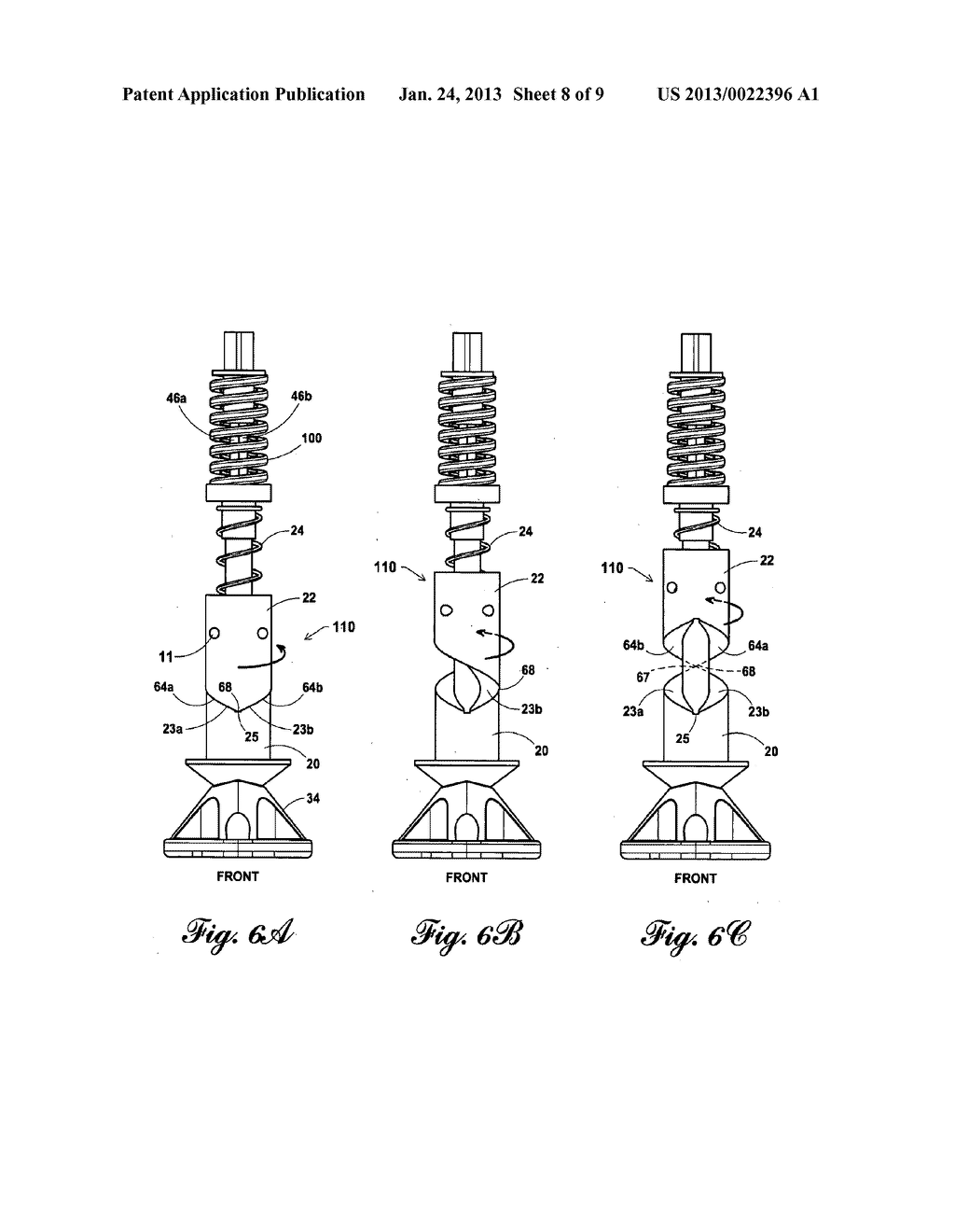 Self-Fronting Spring Assembly for a Traffic Delineator - diagram, schematic, and image 09