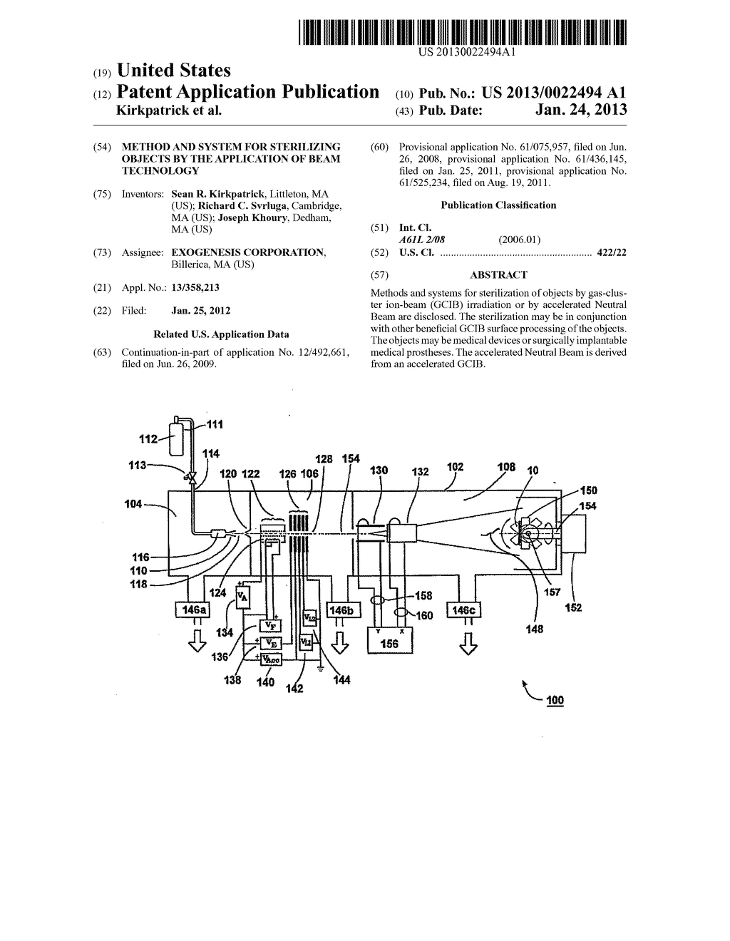 METHOD AND SYSTEM FOR STERILIZING OBJECTS BY THE APPLICATION OF BEAM     TECHNOLOGY - diagram, schematic, and image 01