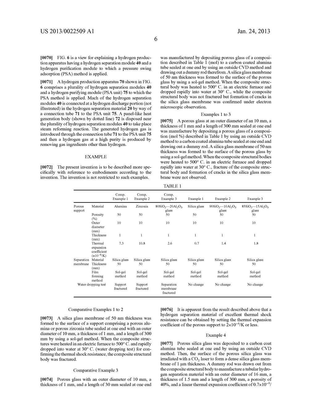 SILICA-BASED HYDROGEN SEPARATION MATERIAL AND MANUFACTURING METHOD     THEREFOR, AS WELL AS HYDROGEN SEPARATION MODULE AND HYDROGEN PRODUCTION     APPARATUS HAVING THE SAME - diagram, schematic, and image 13