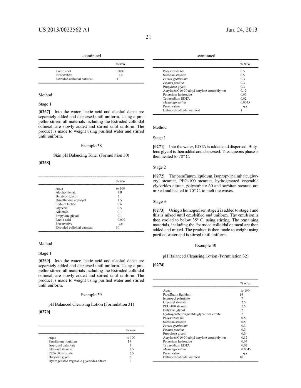 NOVEL CEREAL PRODUCTS, PRODUCTION AND USE THEREOF, AND COSMETIC     FORMULATIONS CONTAINING THEM - diagram, schematic, and image 24