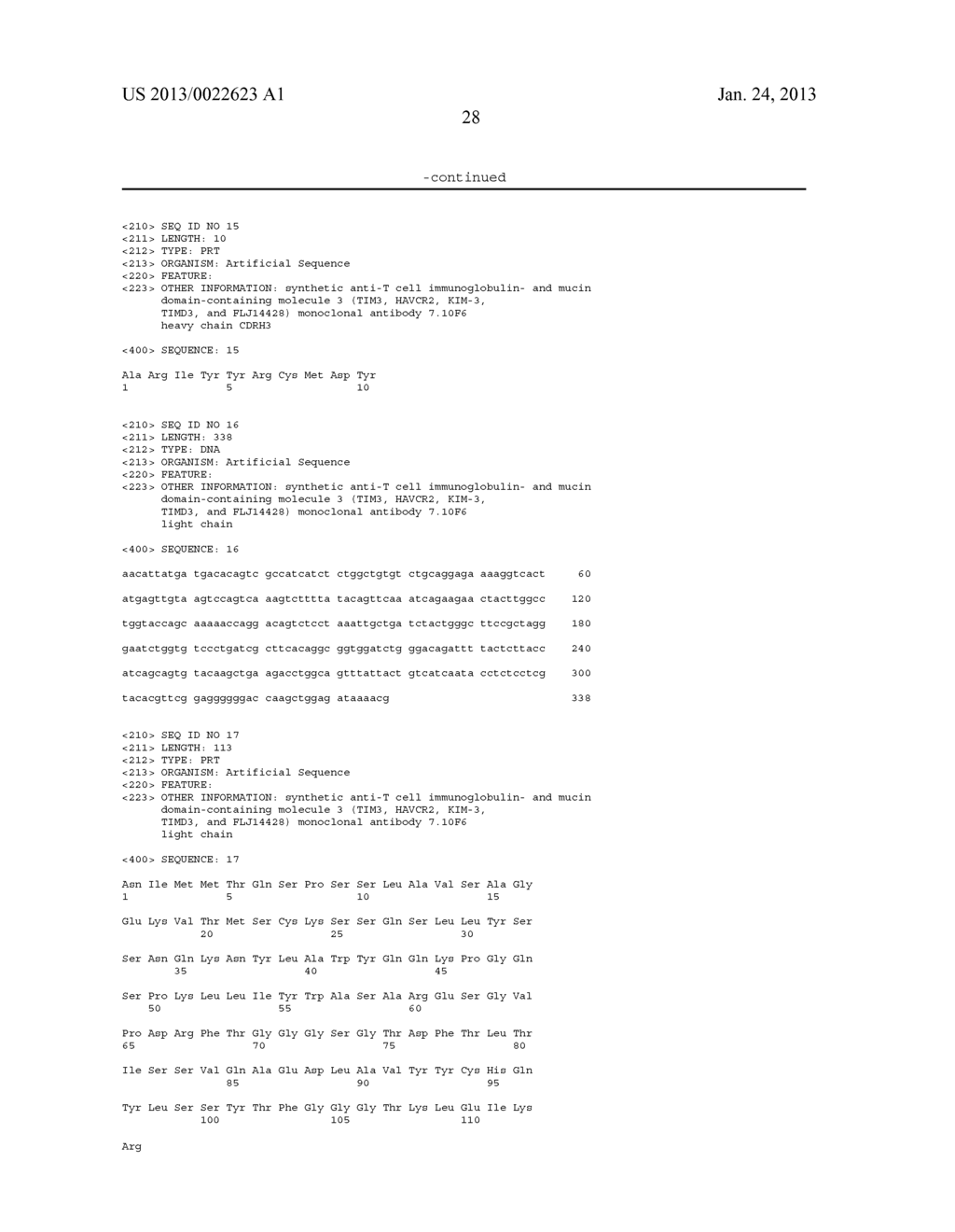 ANTIBODIES THAT SPECIFICALLY BIND TO TIM3 - diagram, schematic, and image 38