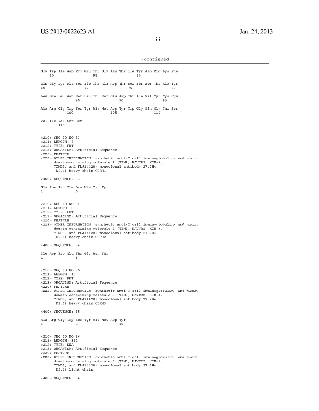 ANTIBODIES THAT SPECIFICALLY BIND TO TIM3 - diagram, schematic, and image 43