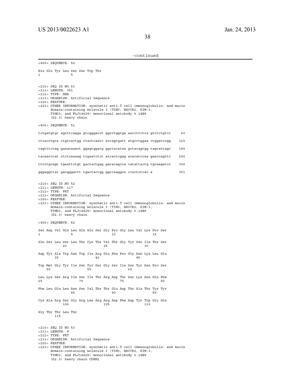 ANTIBODIES THAT SPECIFICALLY BIND TO TIM3 - diagram, schematic, and image 48