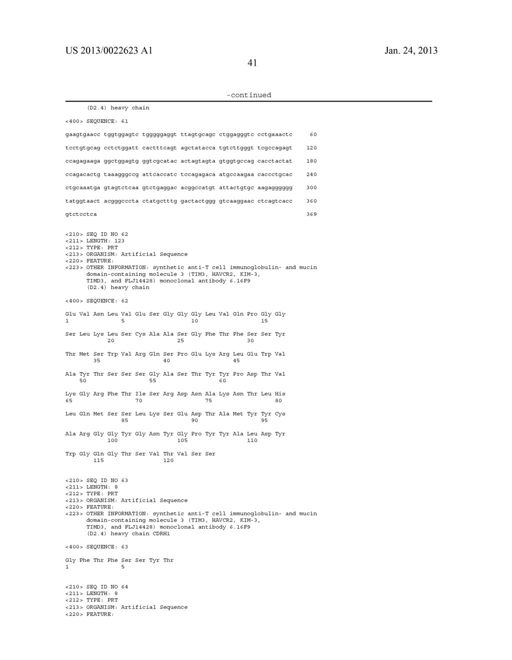 ANTIBODIES THAT SPECIFICALLY BIND TO TIM3 - diagram, schematic, and image 51